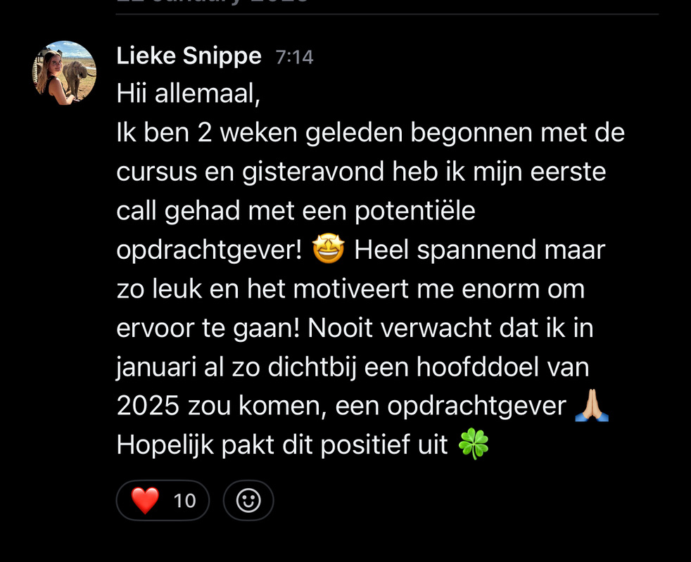 Resultaat uit de HIBOO-community