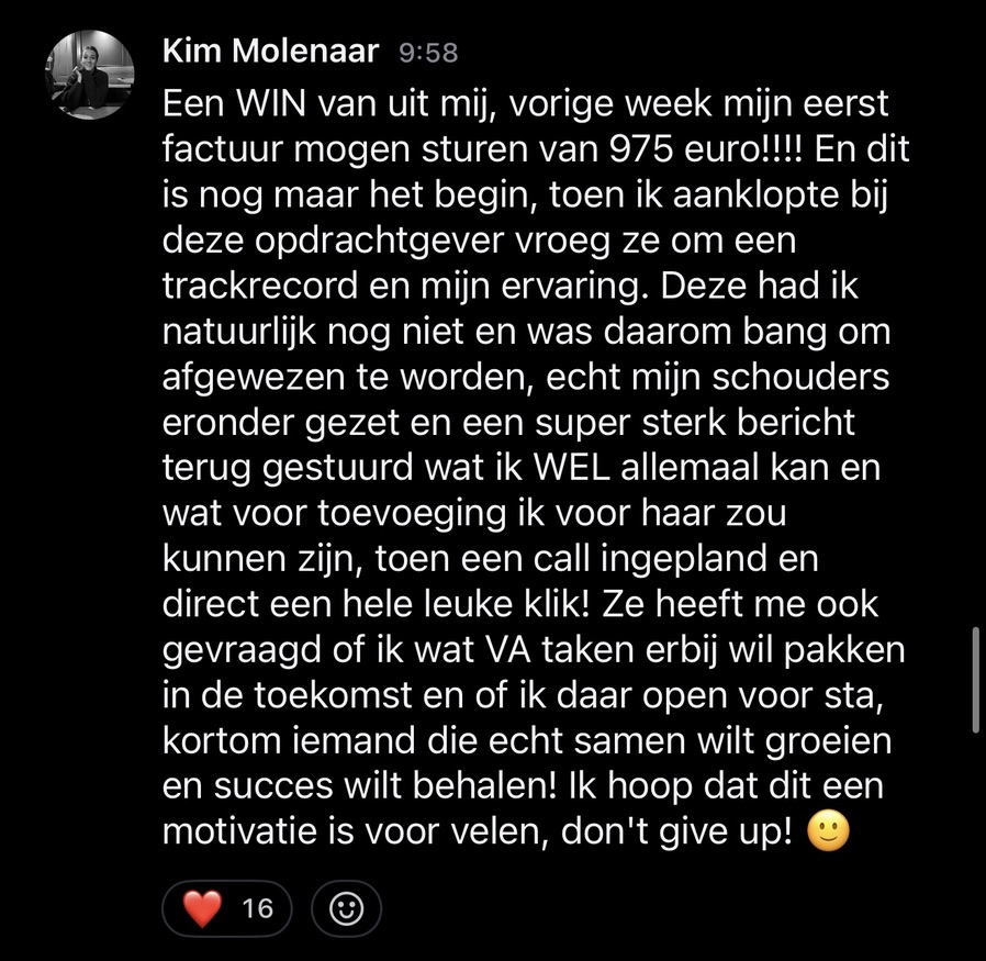 Resultaat uit de HIBOO-community