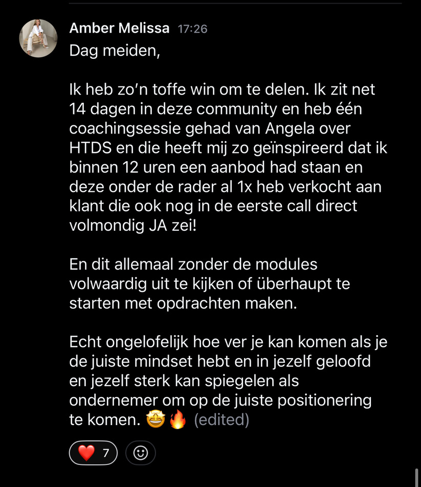 Resultaat uit de HIBOO-community