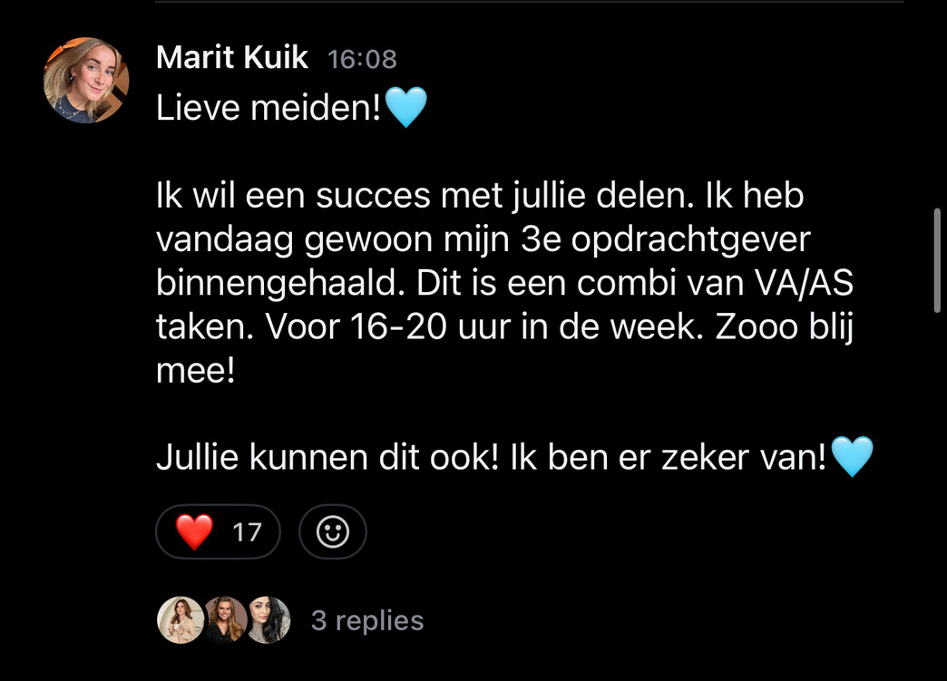Resultaat uit de HIBOO-community
