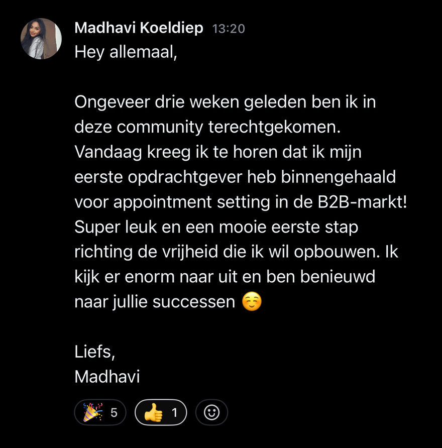 Resultaat uit de HIBOO-community